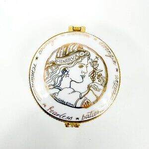Hand- Painted 2009 Maria Shriver First 1st Lady California Trinket Box Minerva